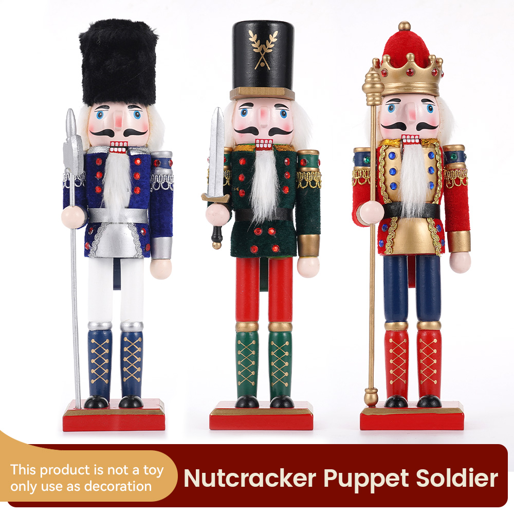 Nutcracker Figurine - 30cm natale schiaccianoci in legno schiaccianoci
