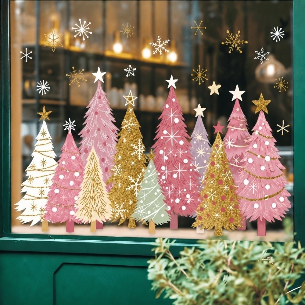 Snowflake Window Decal - Adesivi Statici Natalizi per Finestre in
