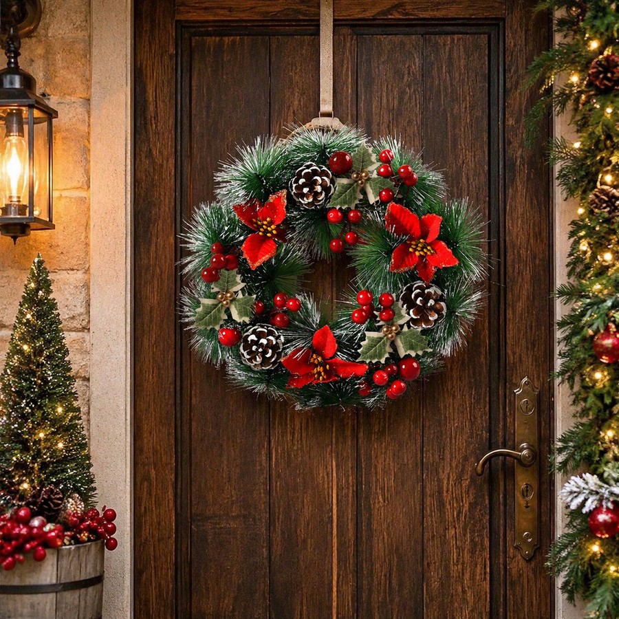 1 Pezzo Ghirlanda Natalizia pe - Christmas Wreath Fake recensione e prezzo